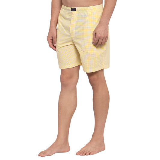 Crosscreek Men Yellow Checks Boxers Crosscreek