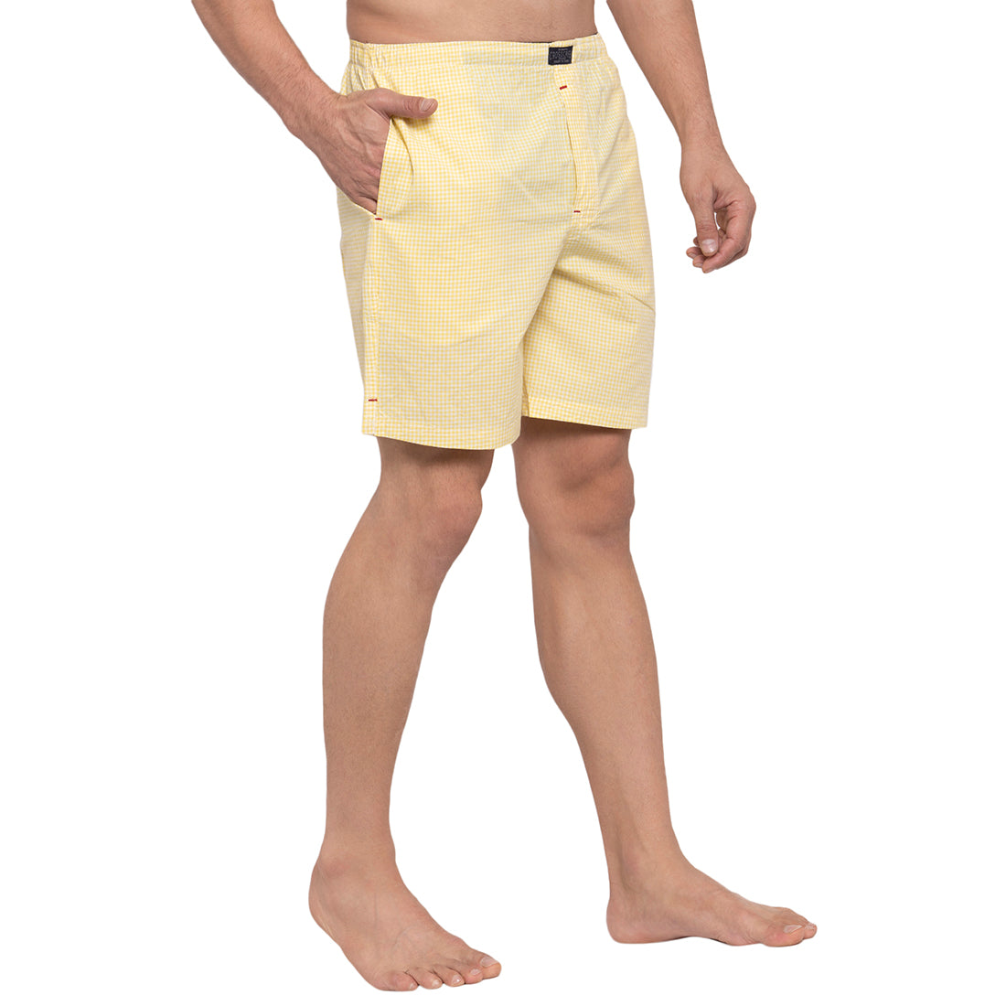 Crosscreek Men Yellow Checks Boxers Crosscreek