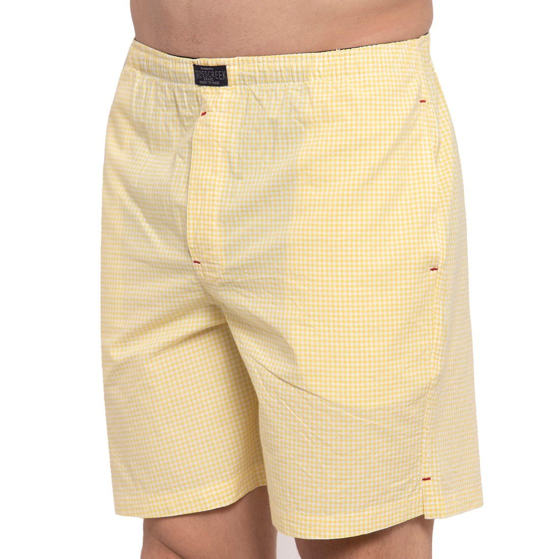 Crosscreek Men Yellow Checks Boxers Crosscreek