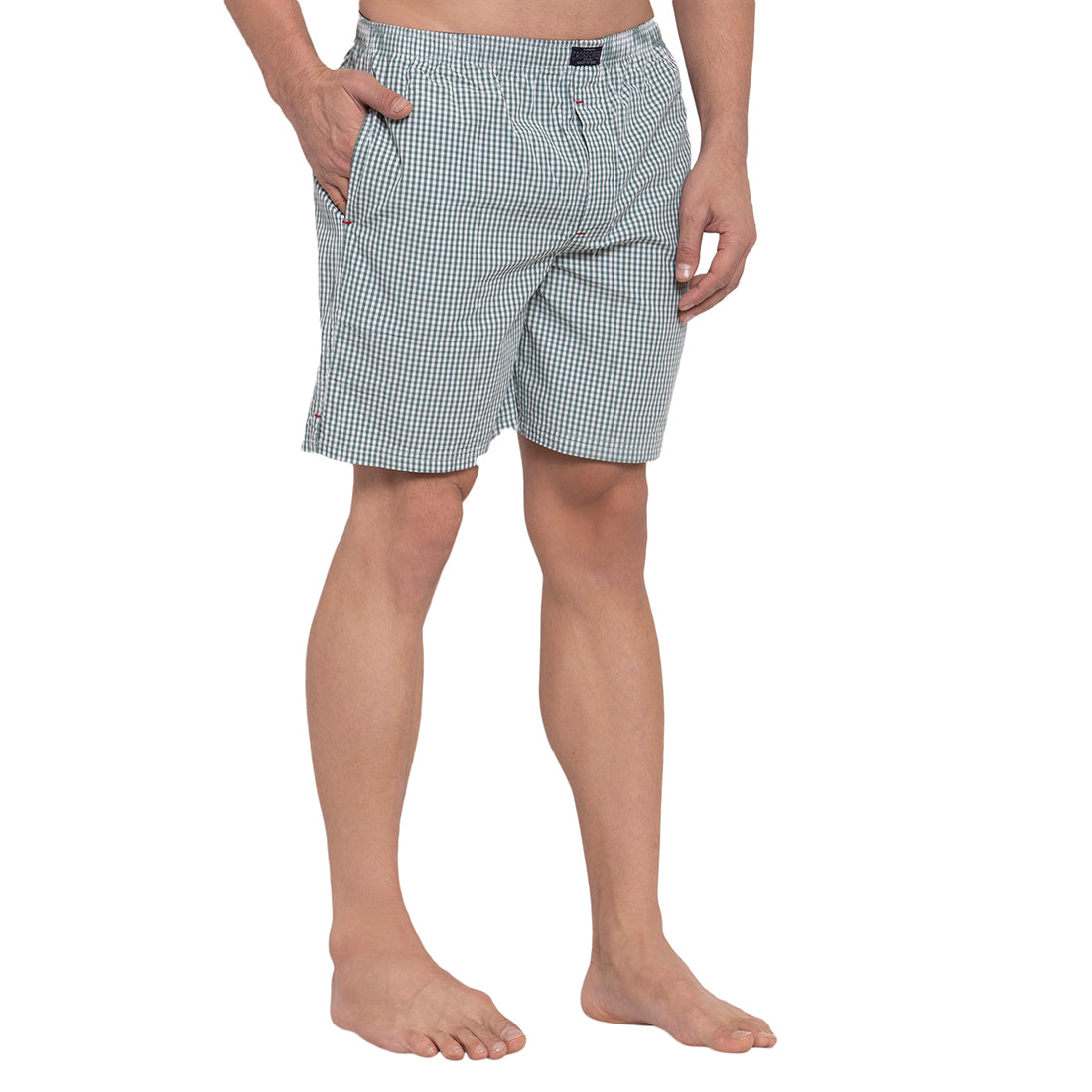 Crosscreek Men Green Checks Boxers Crosscreek