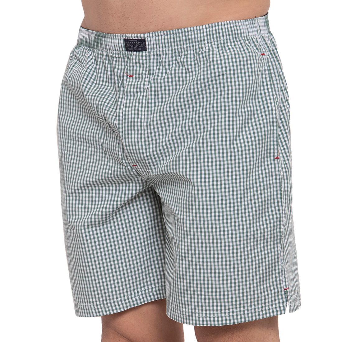 Crosscreek Men Green Checks Boxers Crosscreek
