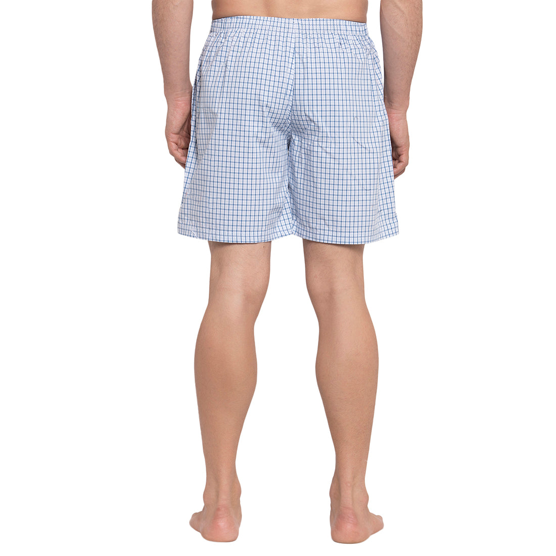 Crosscreek Men Blue Checks Boxers Crosscreek