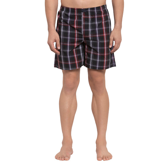 Crosscreek Men Black Checks Boxers Crosscreek