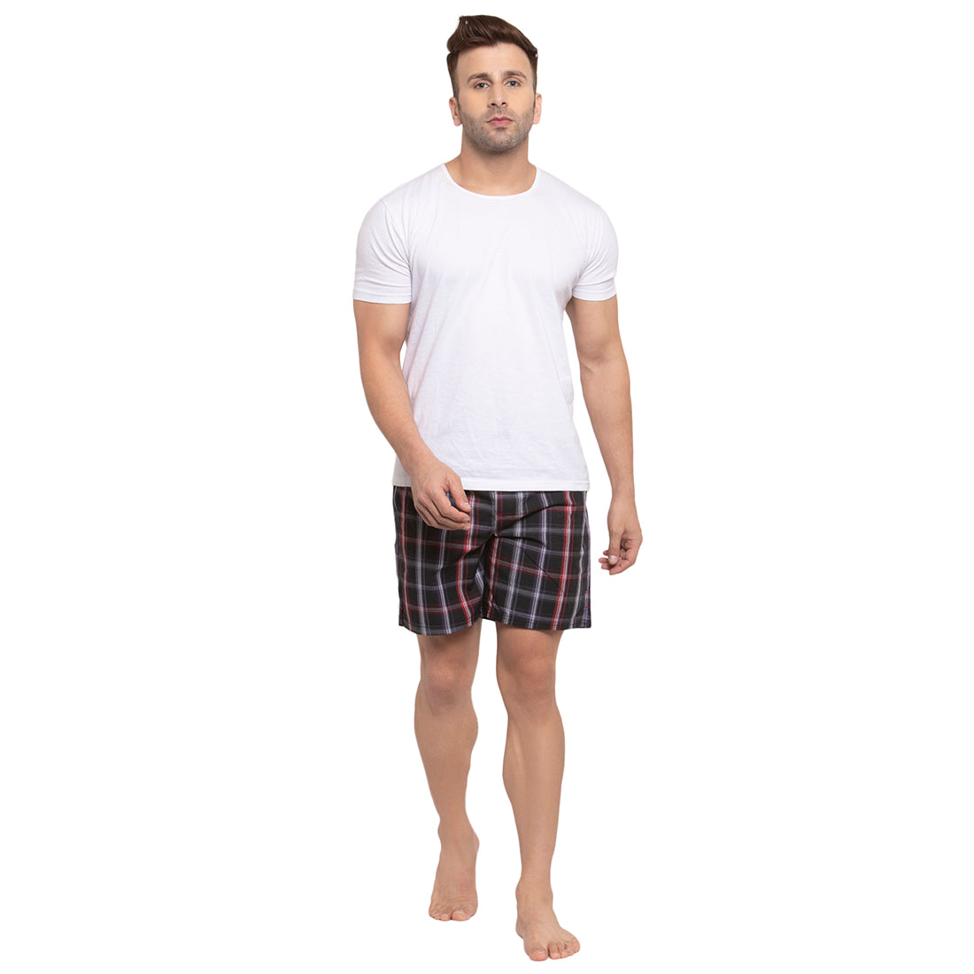 Crosscreek Men Black Checks Boxers Crosscreek