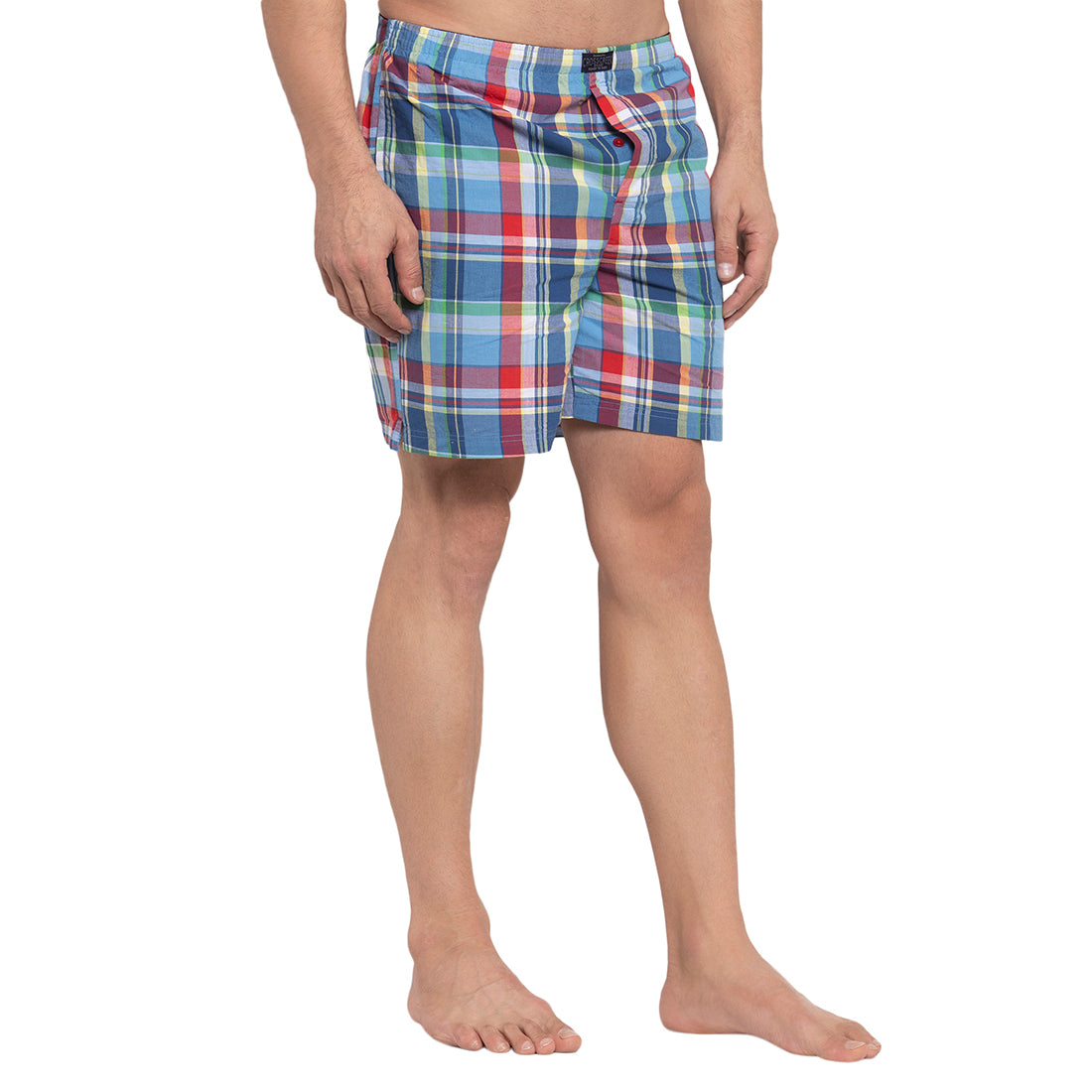 Crosscreek Men Blue and Red Checks Boxer Crosscreek