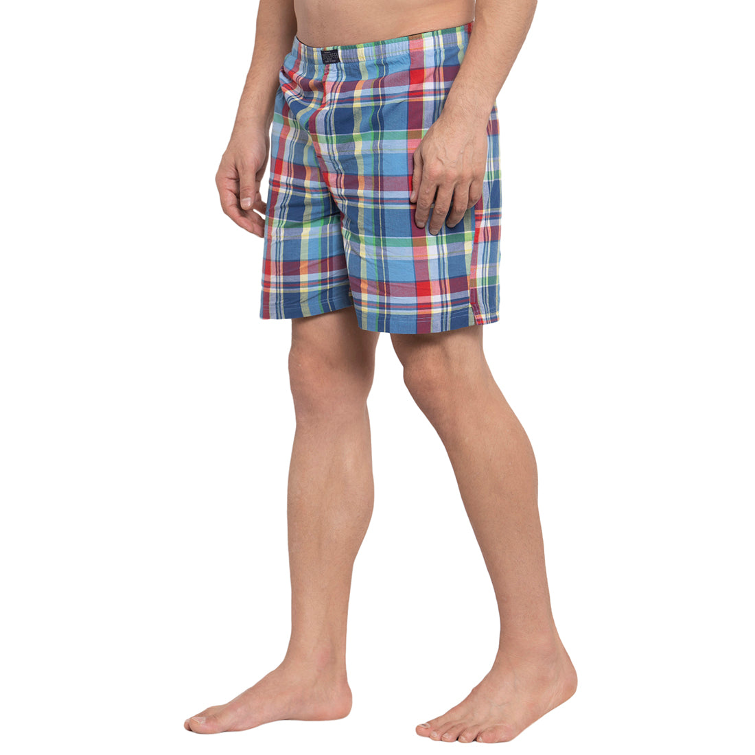 Crosscreek Men Blue and Red Checks Boxer Crosscreek