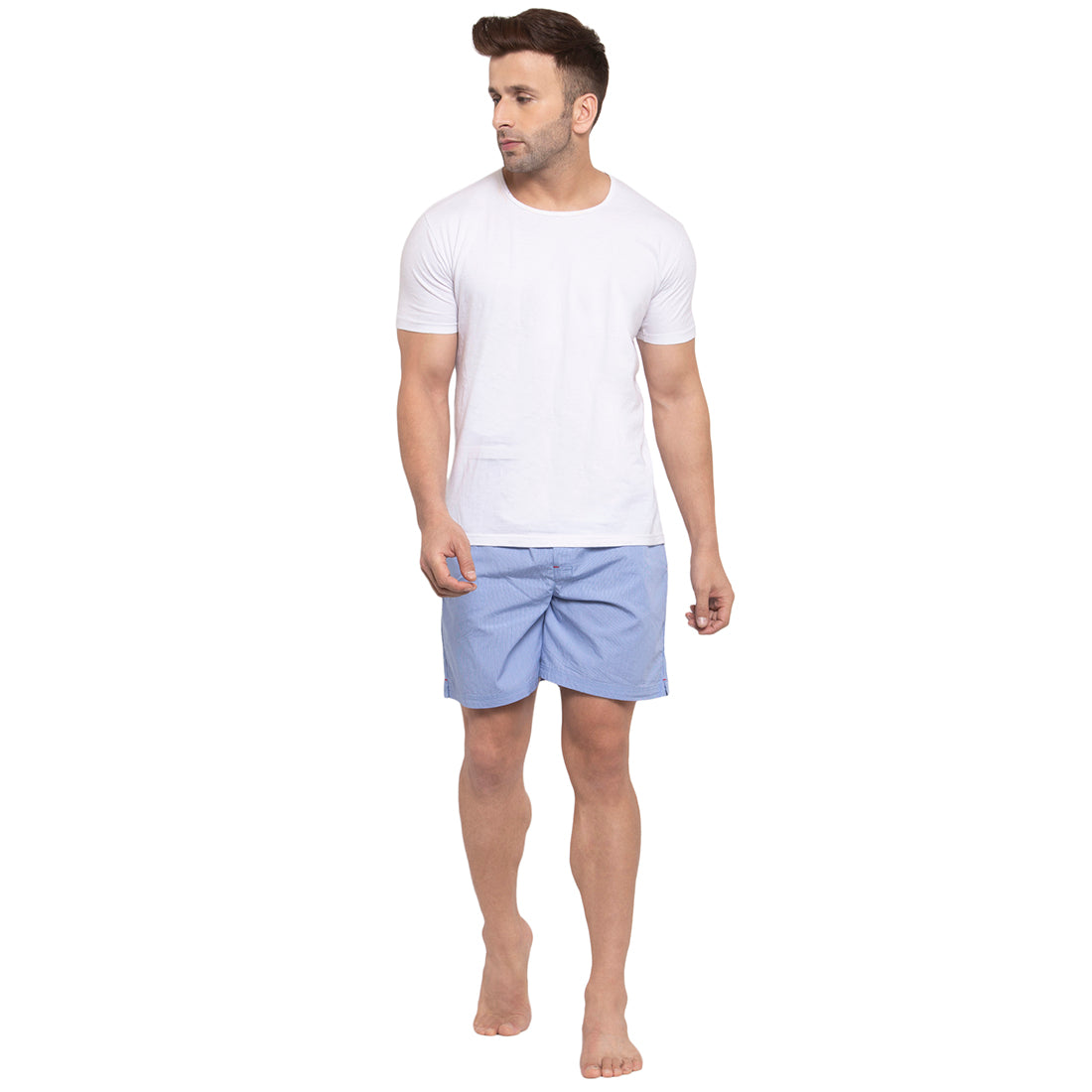 Crosscreek Men Blue Checks Boxers Crosscreek