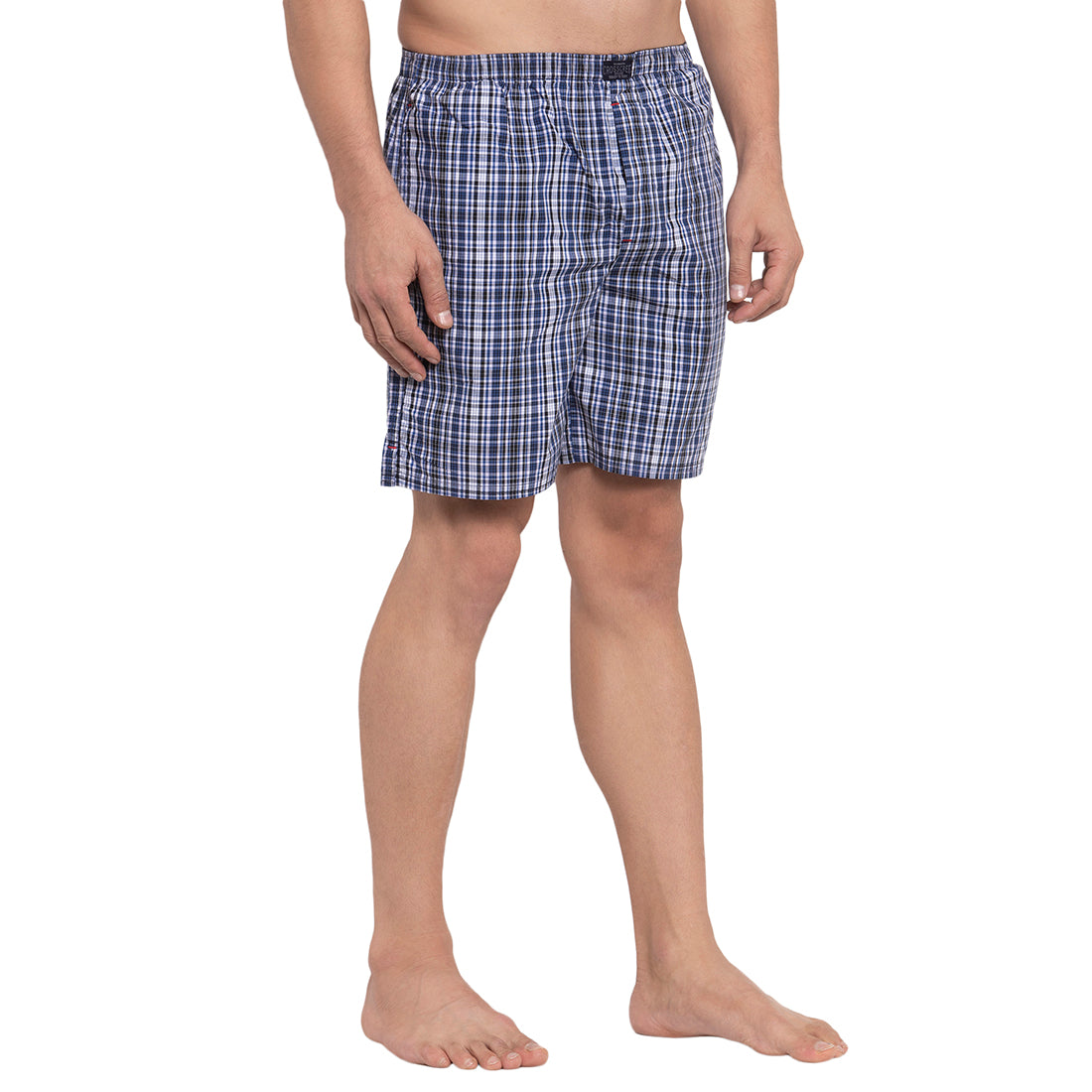 Crosscreek Men Blue Checked Boxer Crosscreek