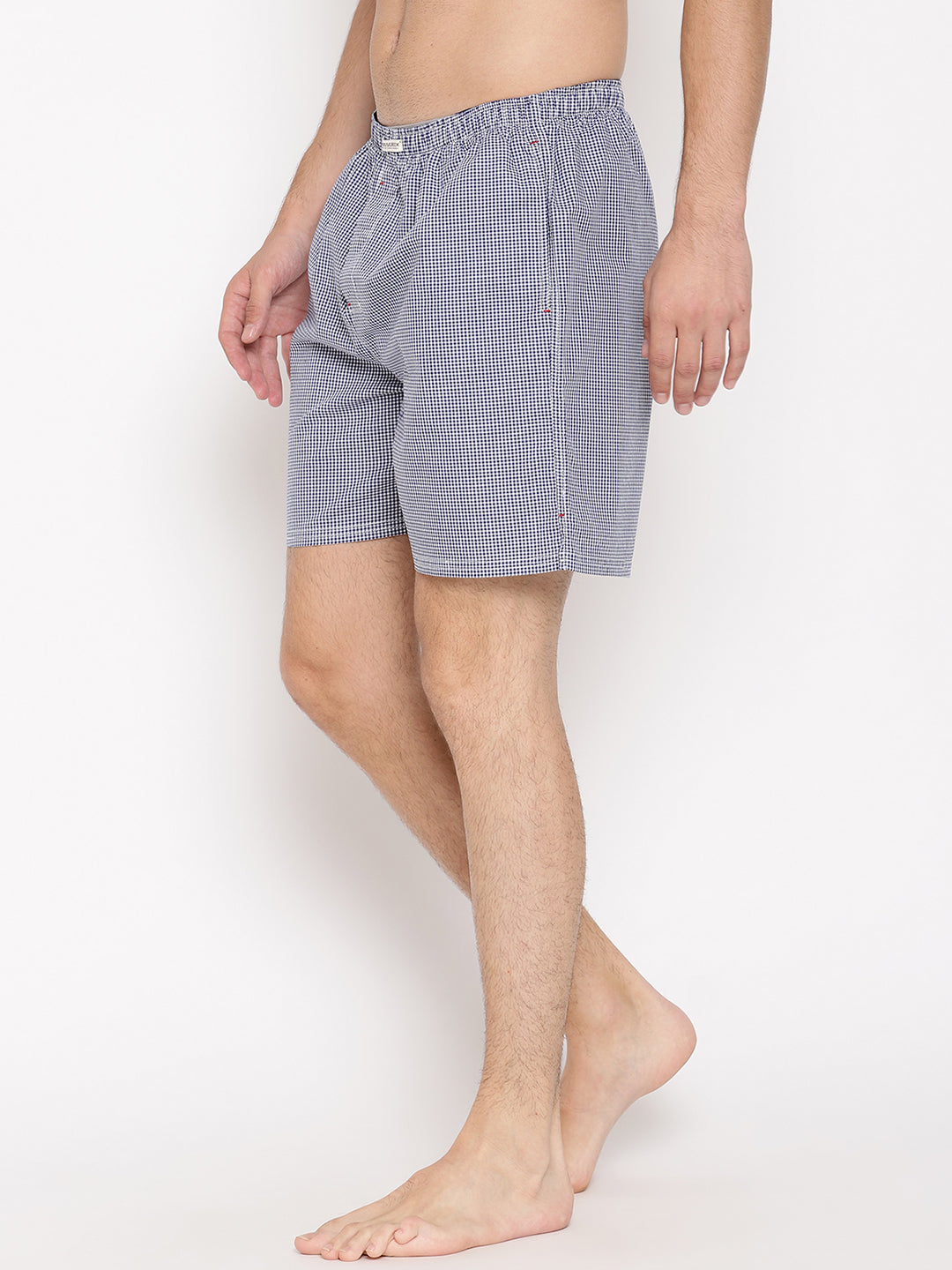 Crosscreek Men Blue Checked Boxer Shorts Crosscreek