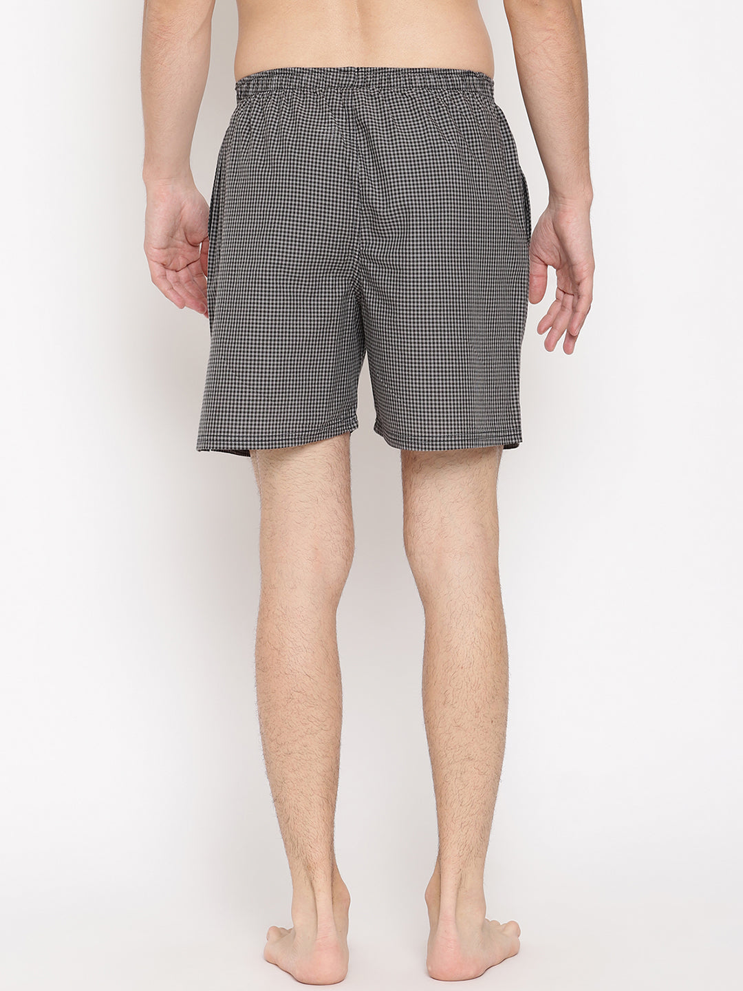 Crosscreek Men Grey Checked Boxer Shorts Crosscreek