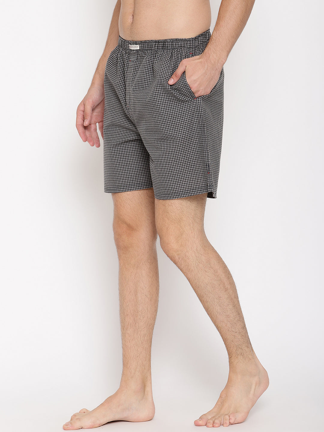 Crosscreek Men Grey Checked Boxer Shorts Crosscreek