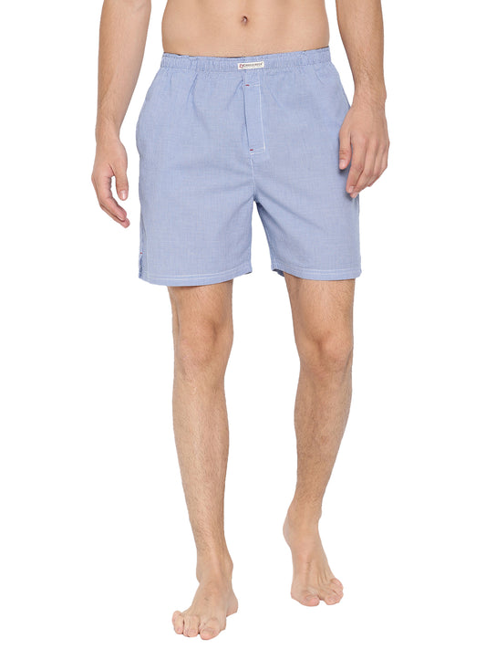 Crosscreek Men Blue Checked Boxer Shorts Crosscreek