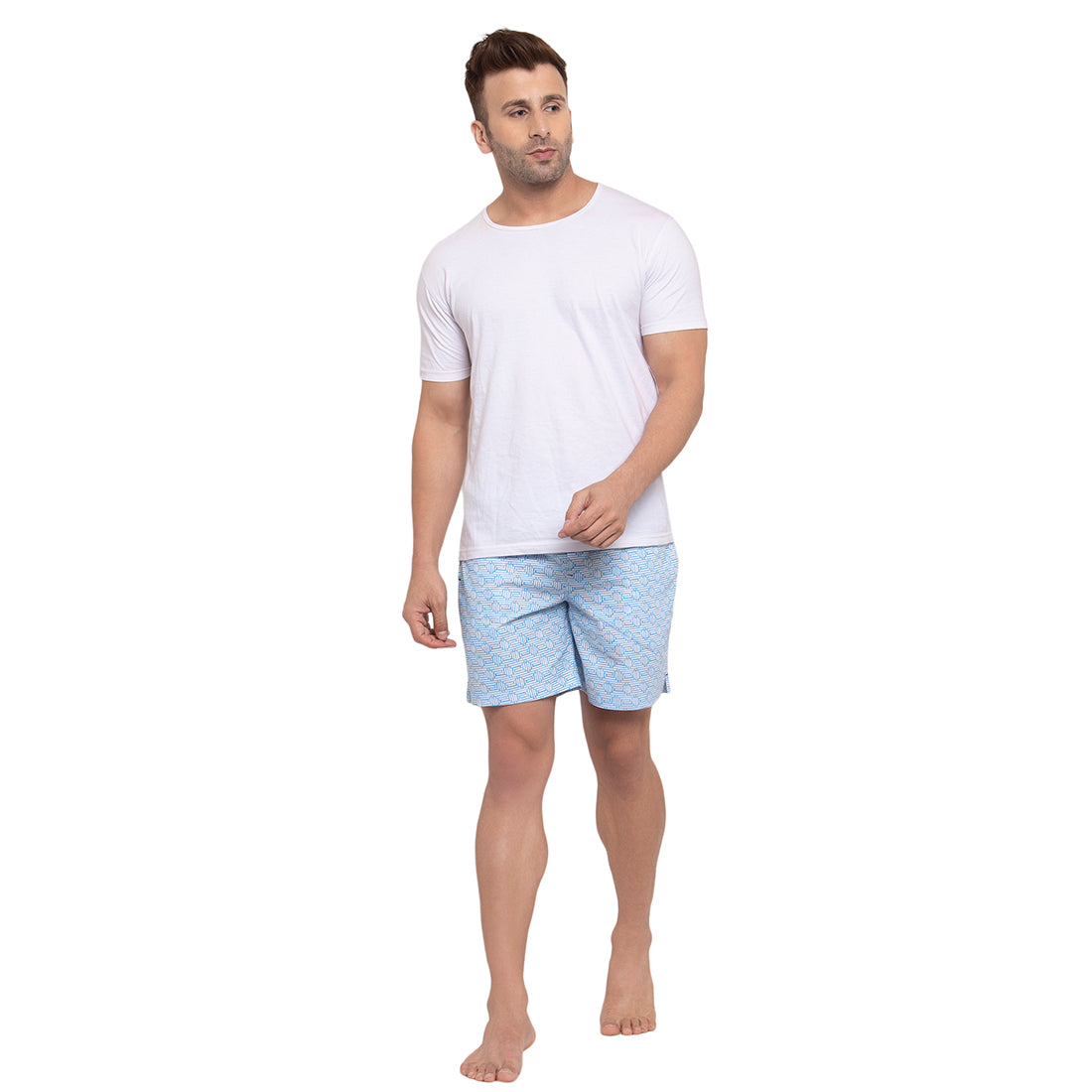 Crosscreek Men Light Blue Printed Boxers Crosscreek
