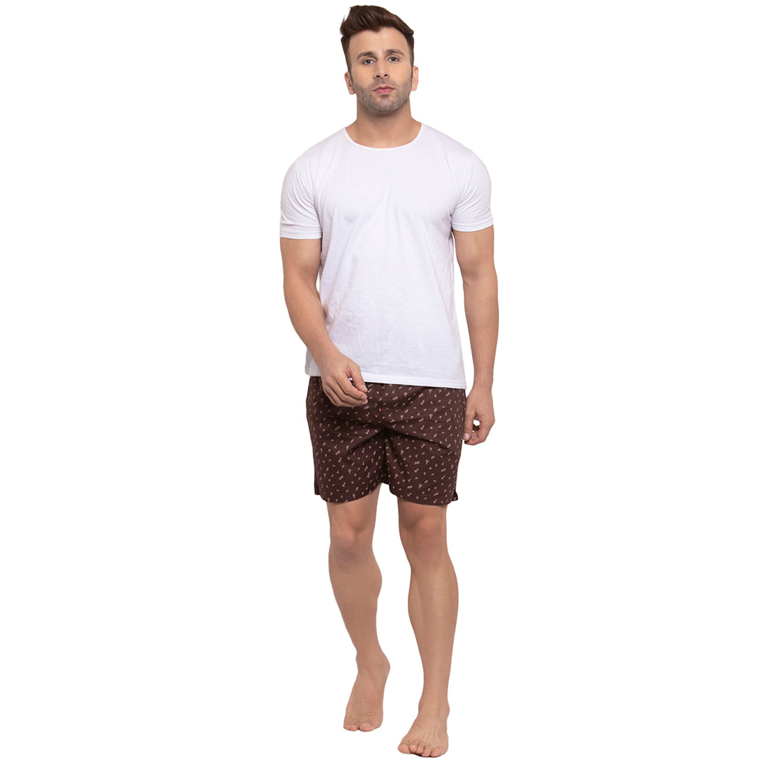 Crosscreek Men Brown Printed Boxers Crosscreek