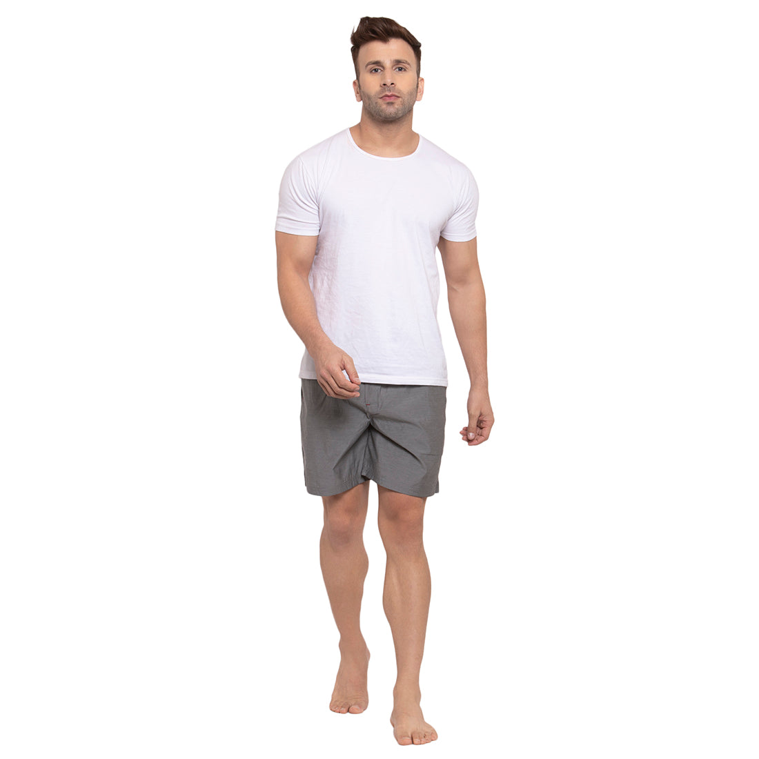 Crosscreek Men Grey Solid Boxers Crosscreek