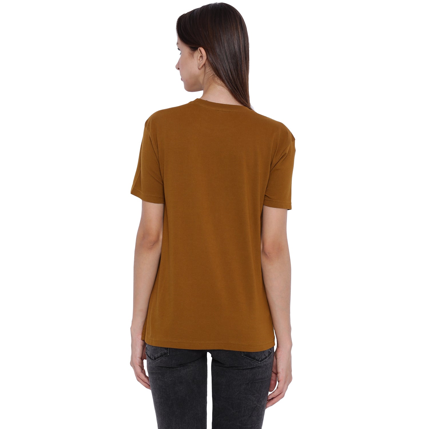 Wolfpack Women Brown Printed T-Shirt Wolfpack