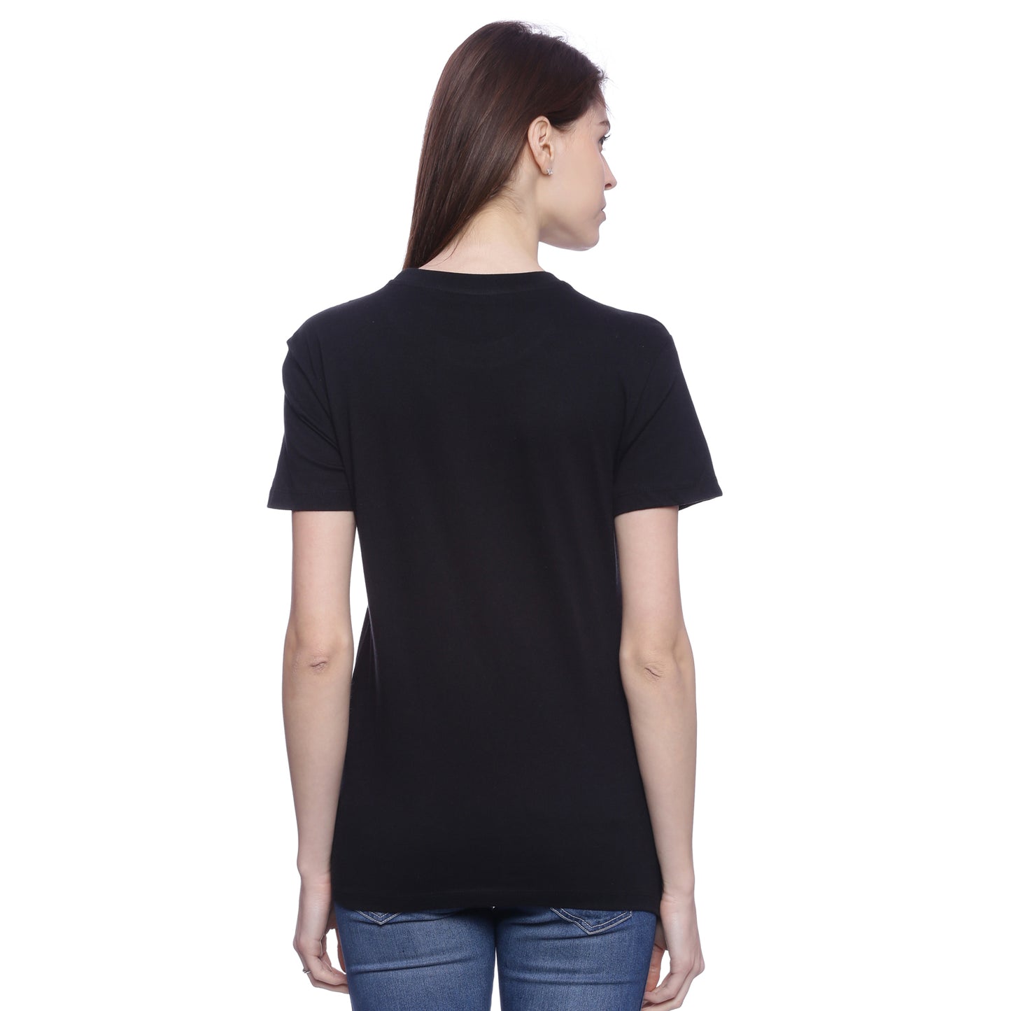 Wolfpack Women Black Printed T-Shirt Wolfpack