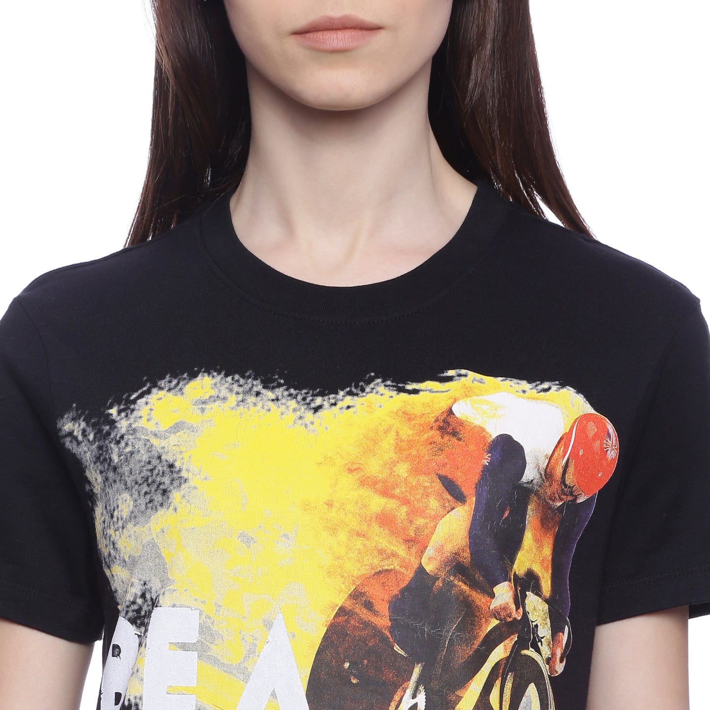Wolfpack Women Black Printed T-Shirt Wolfpack