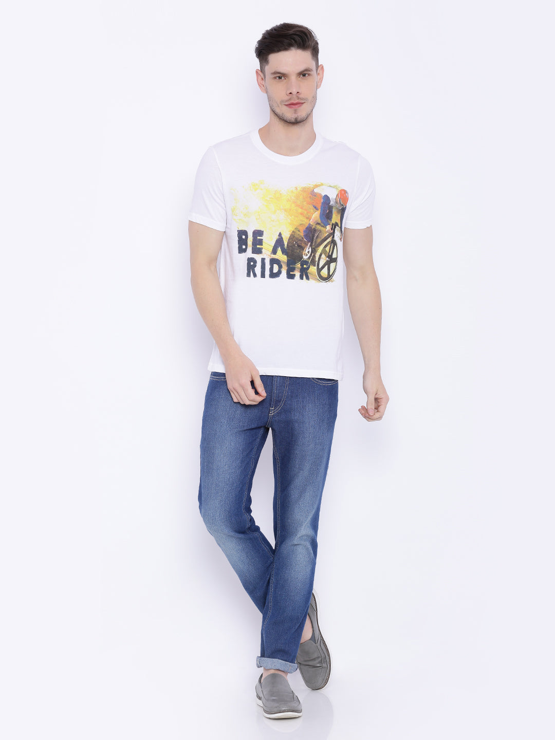 Wolfpack Men White Printed T-Shirt Wolfpack