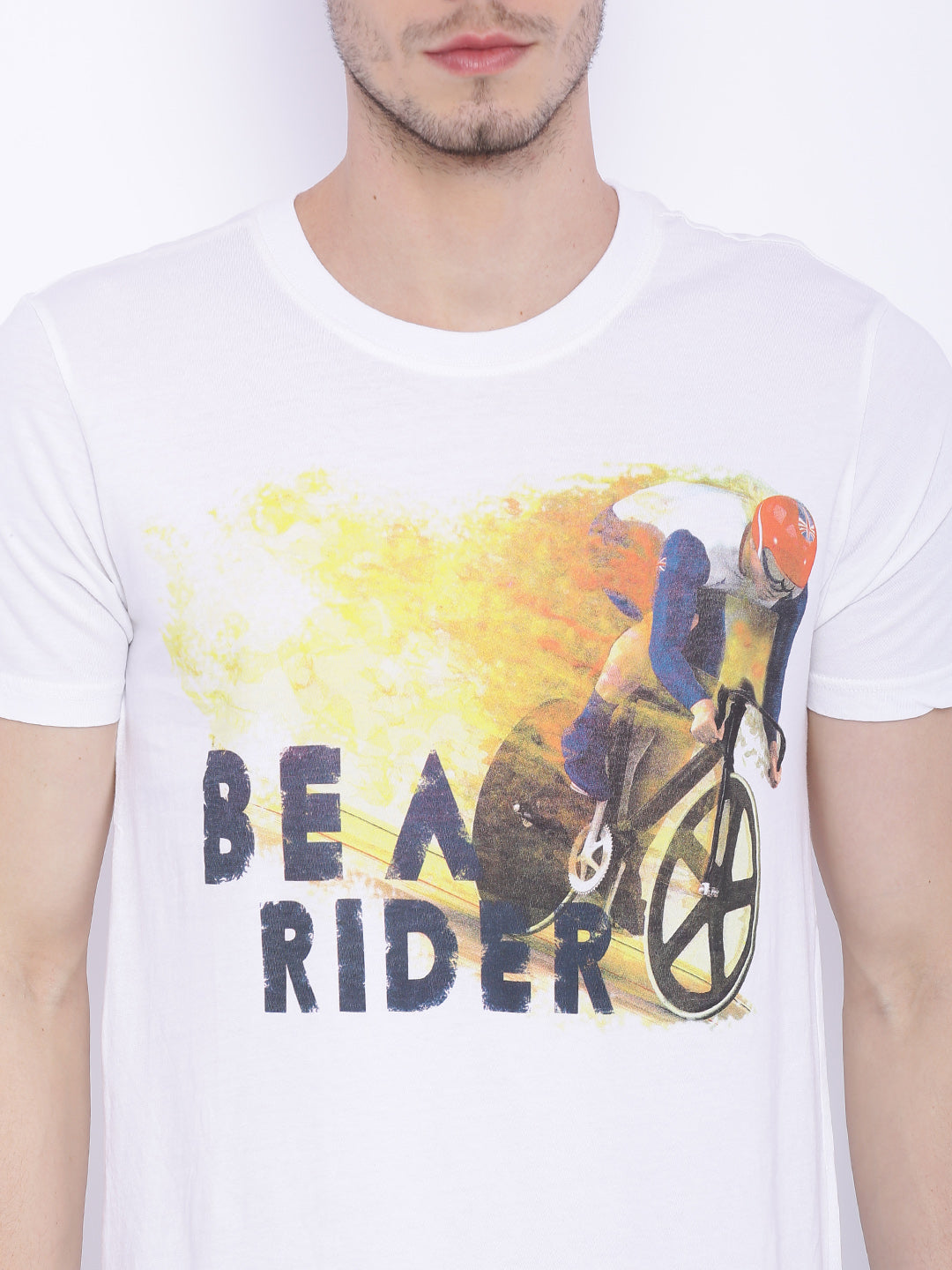 Wolfpack Men White Printed T-Shirt Wolfpack
