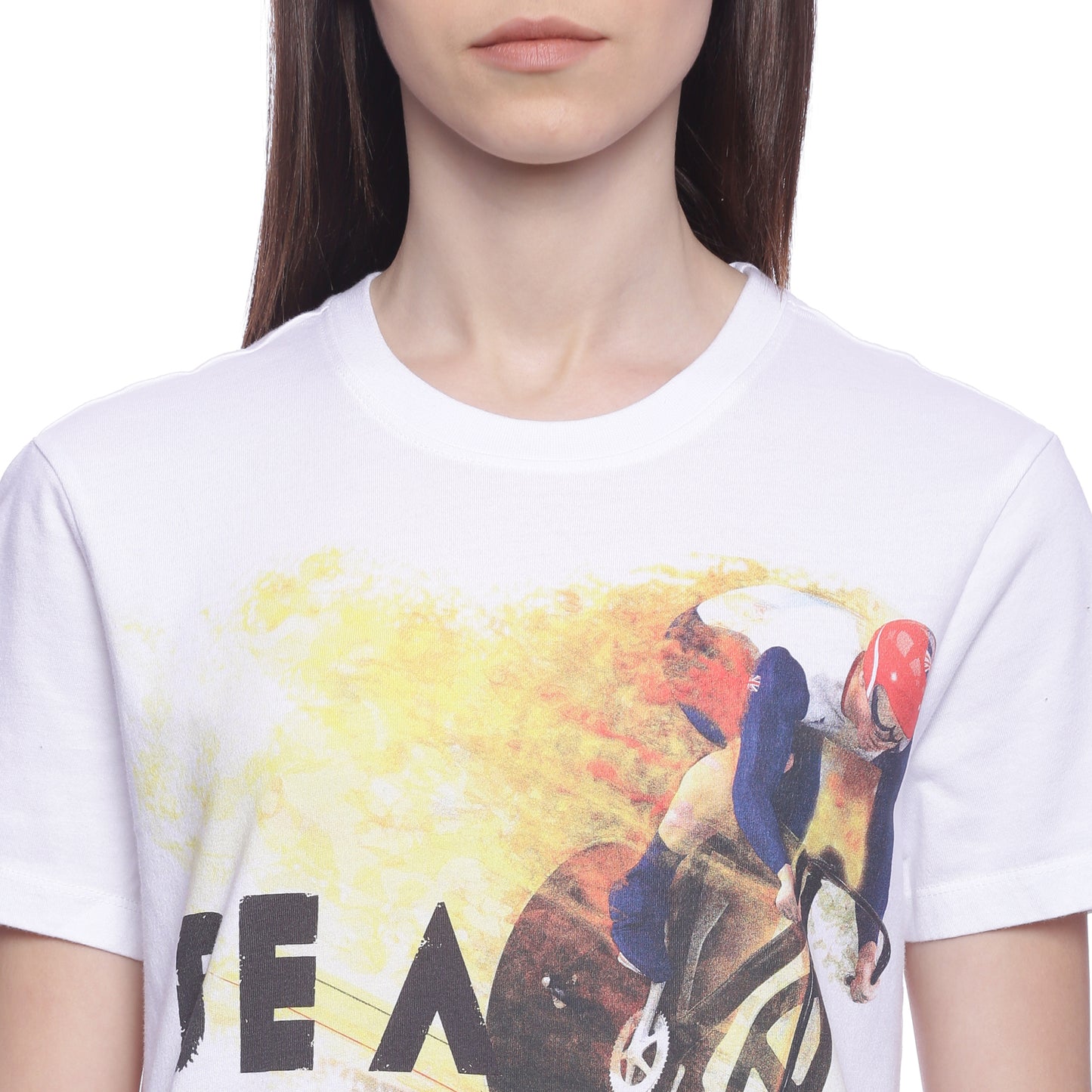 Wolfpack Women White Printed T-Shirt Wolfpack