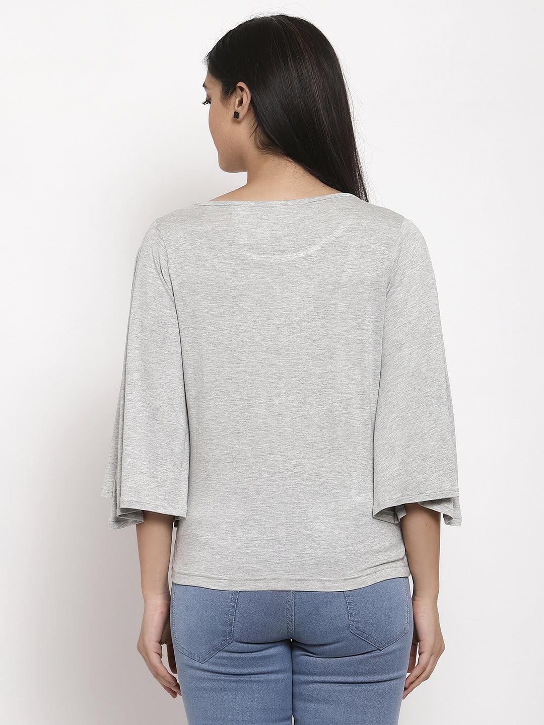 Wolfpack Women Grey Bell Handed T-shirt Wolfpack