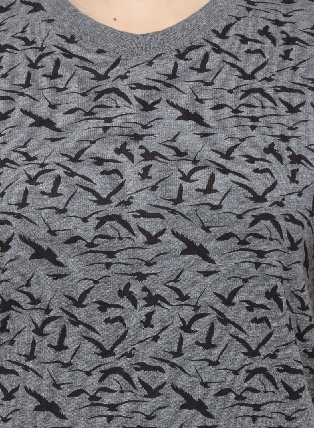 Wolfpack Women Dark Grey Printed T-Shirt Wolfpack
