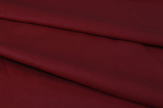 Maroon Plain Dyed Linen Unstitched Men's Shirt Piece (Width 58 Inch | 1.60 Meters)