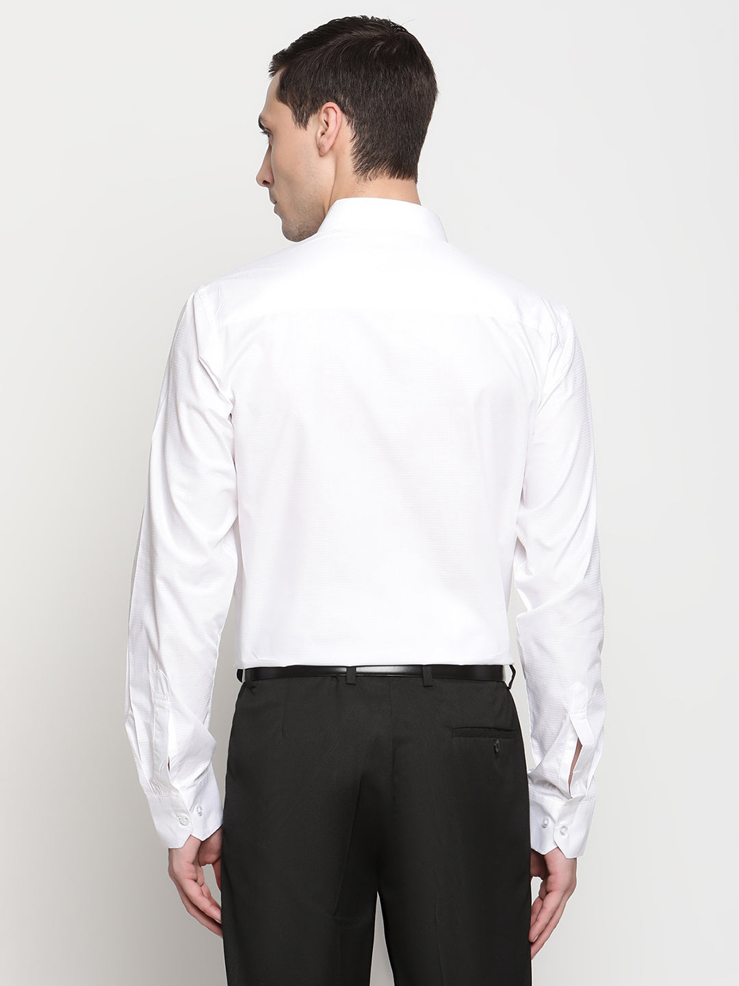 Copperline Men White Dobby Formal Shirt Copperline