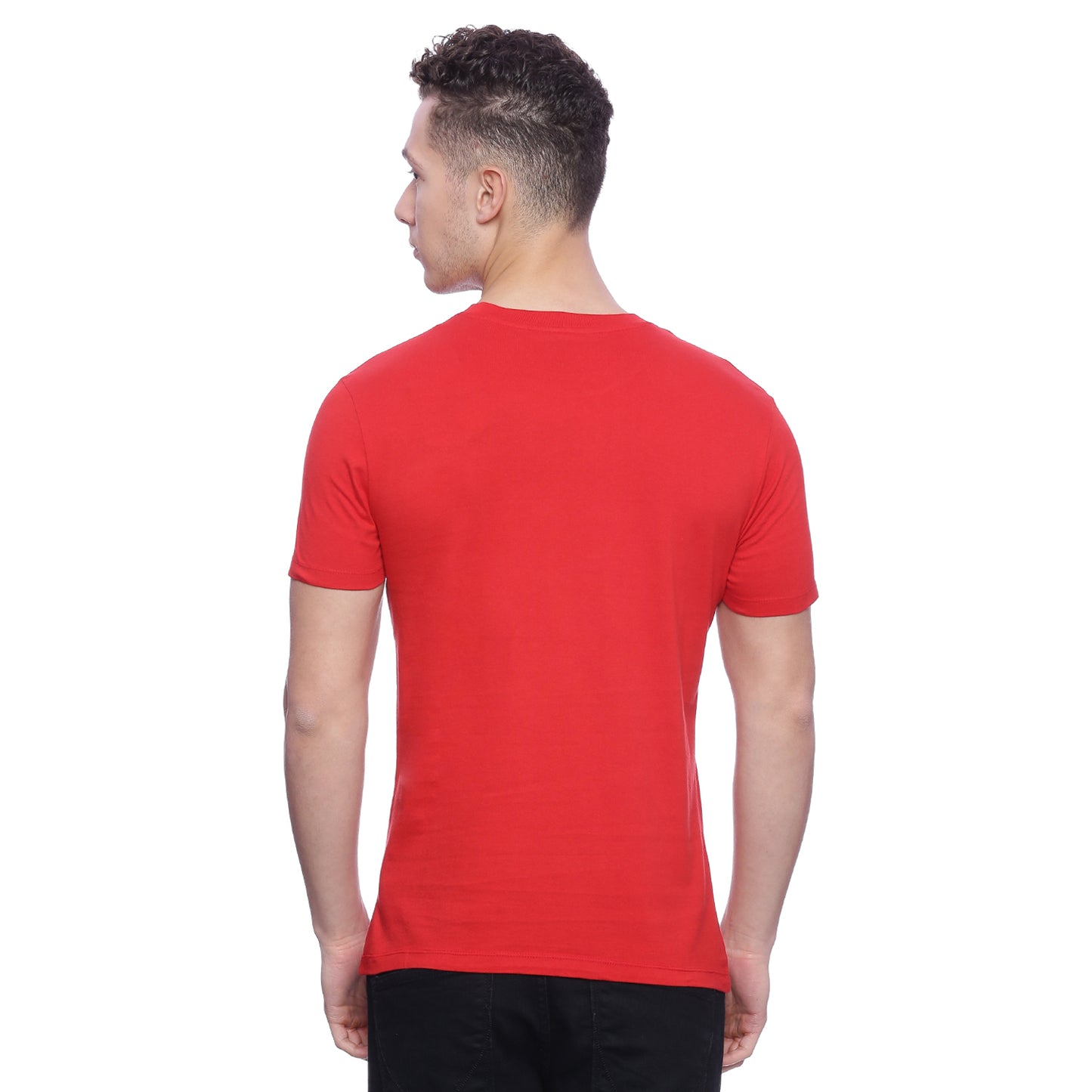 Wolfpack Men Red Printed Round Neck T-Shirt Wolfpack