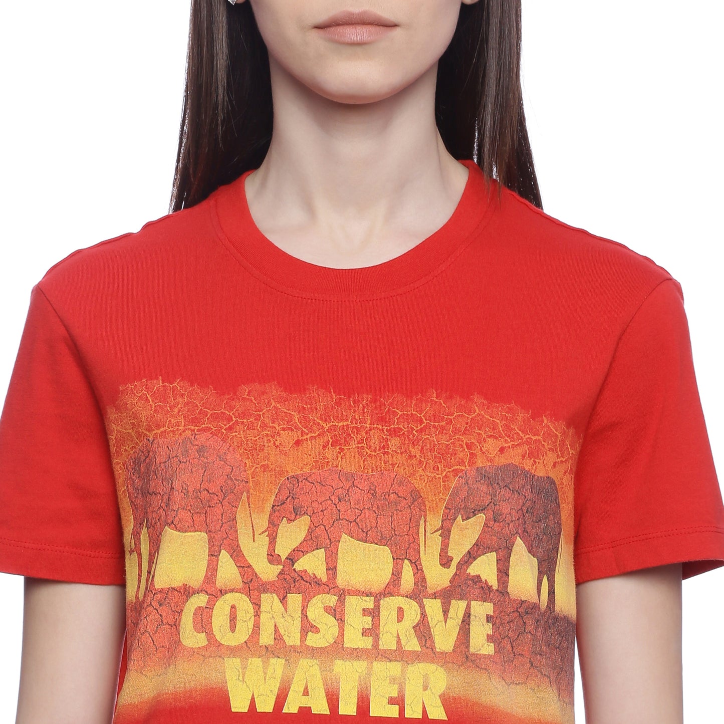 Wolfpack Women Red Printed T-Shirt Wolfpack