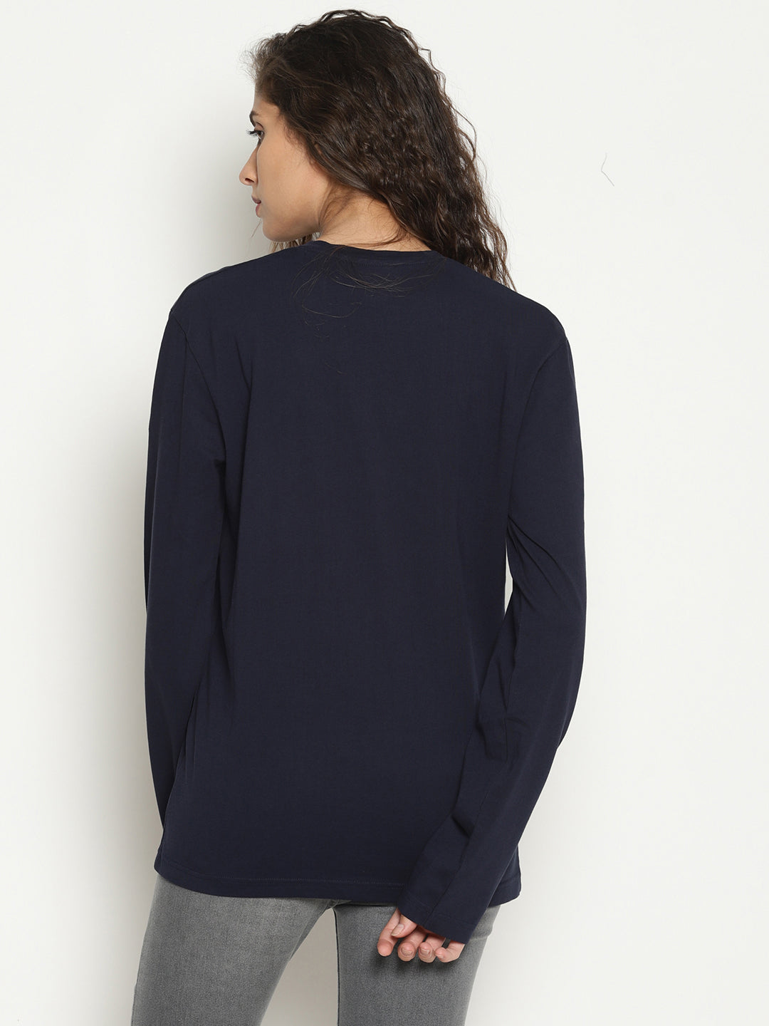 The Perfect Full Sleeve Trekking Tee Navy Blue Wolfpack
