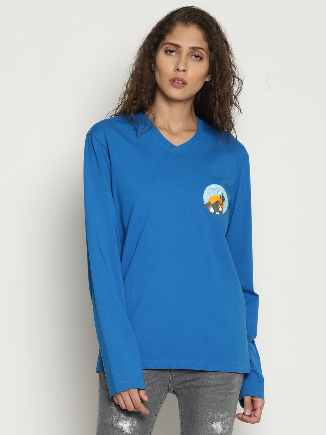 The Perfect Full Sleeve Trekking Tee Royal Blue Wolfpack