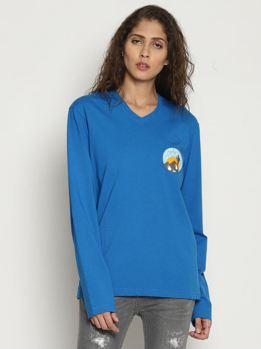 The Perfect Full Sleeve Trekking Tee Royal Blue Wolfpack