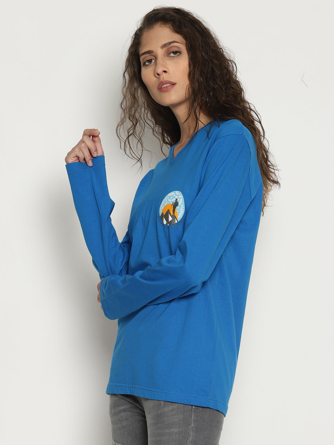 The Perfect Full Sleeve Trekking Tee Royal Blue Wolfpack