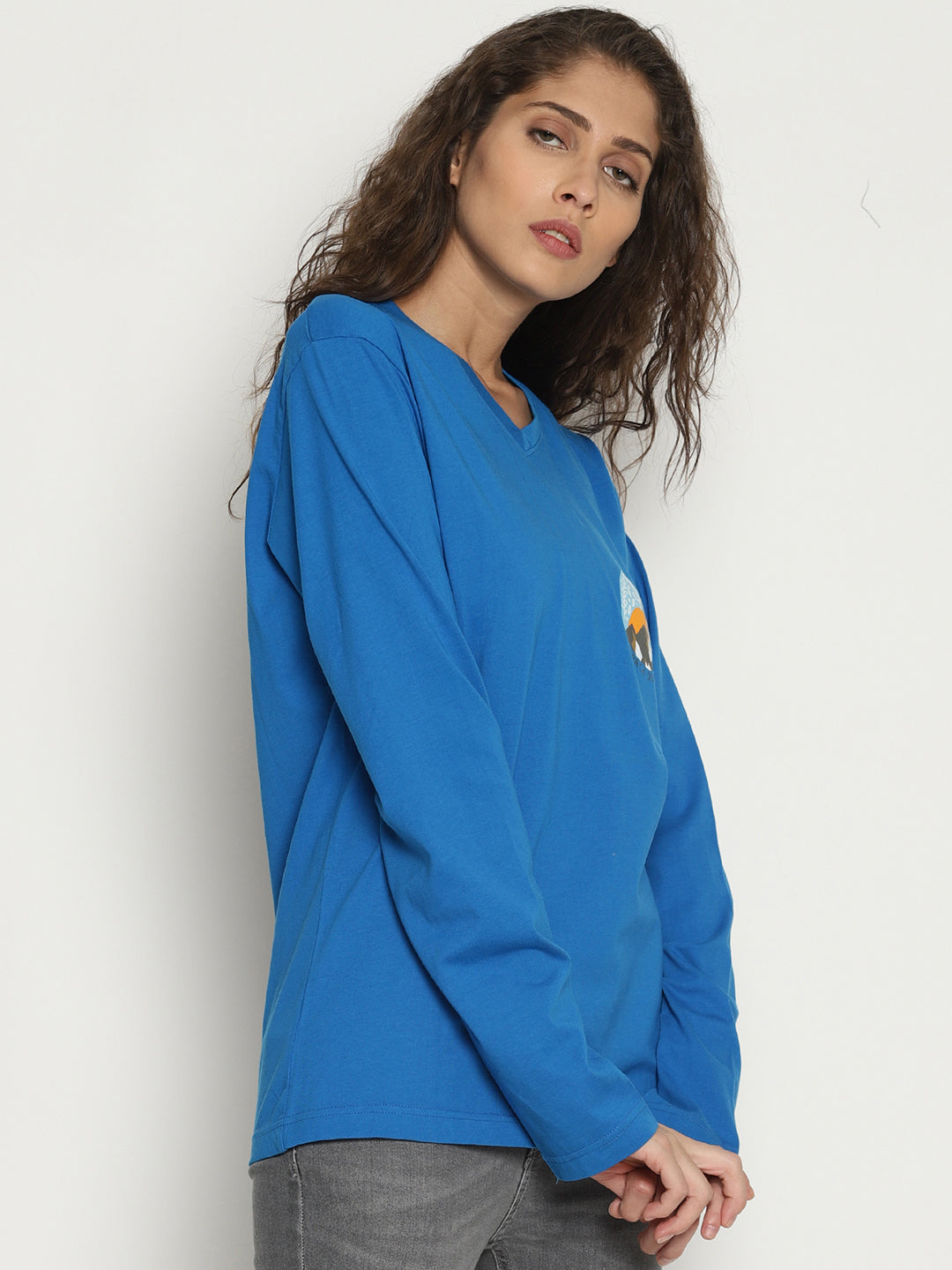 The Perfect Full Sleeve Trekking Tee Royal Blue Wolfpack
