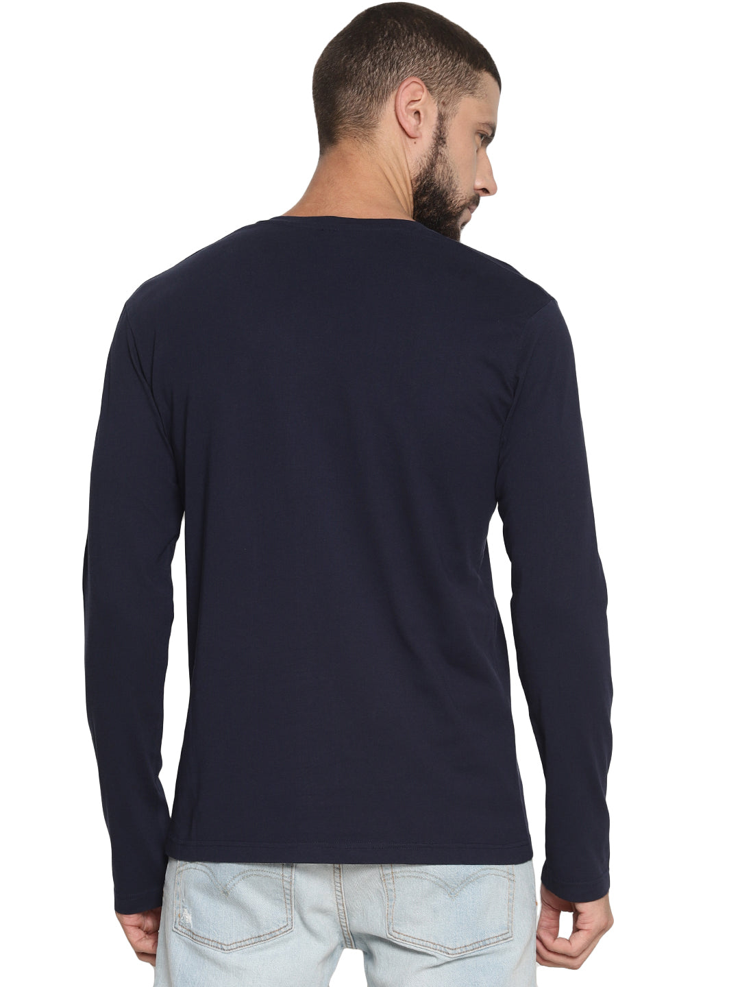 The Perfect Full Sleeve Trekking Tee Navy Blue Wolfpack