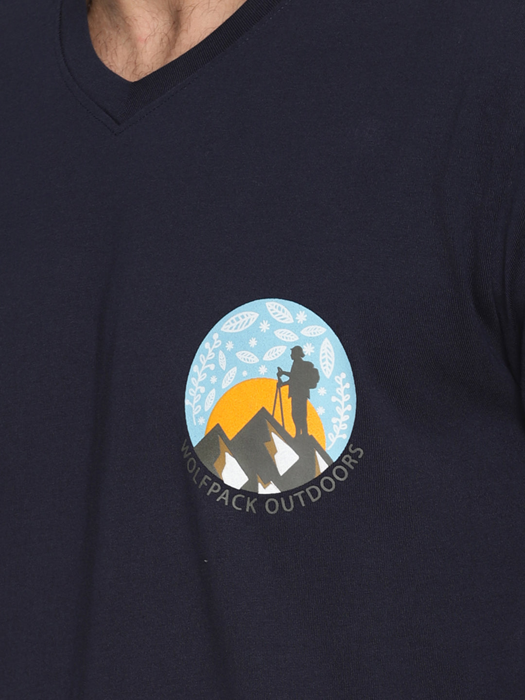 The Perfect Full Sleeve Trekking Tee Navy Blue Wolfpack