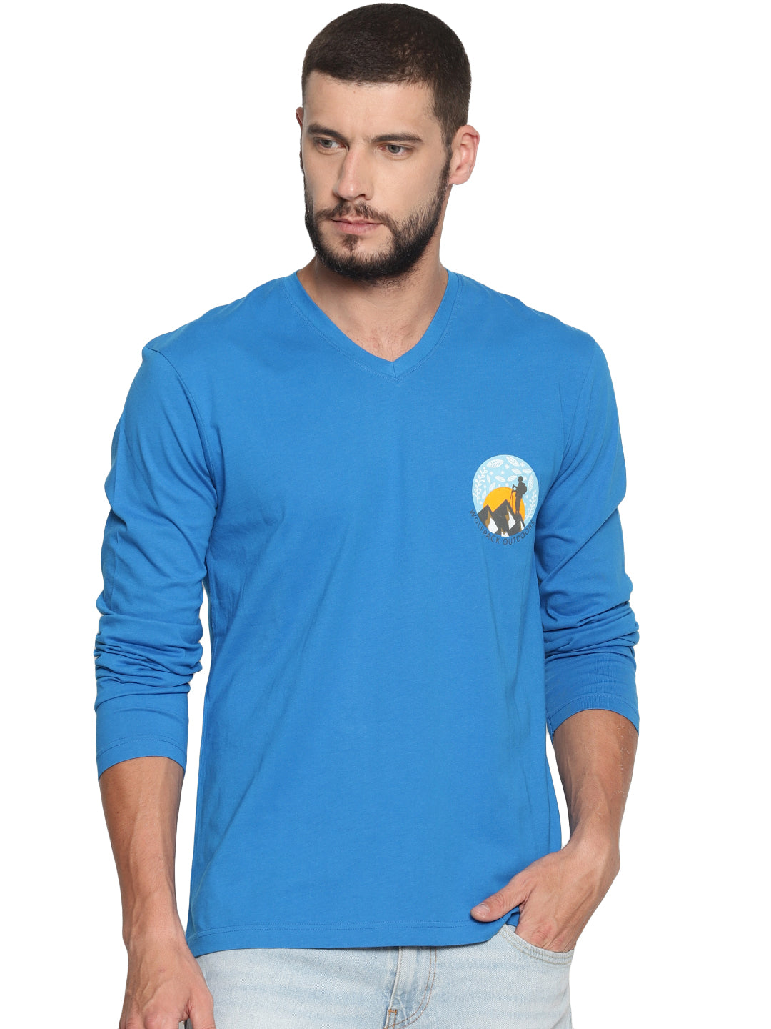 The Perfect Full Sleeve Trekking Tee Royal Blue Wolfpack