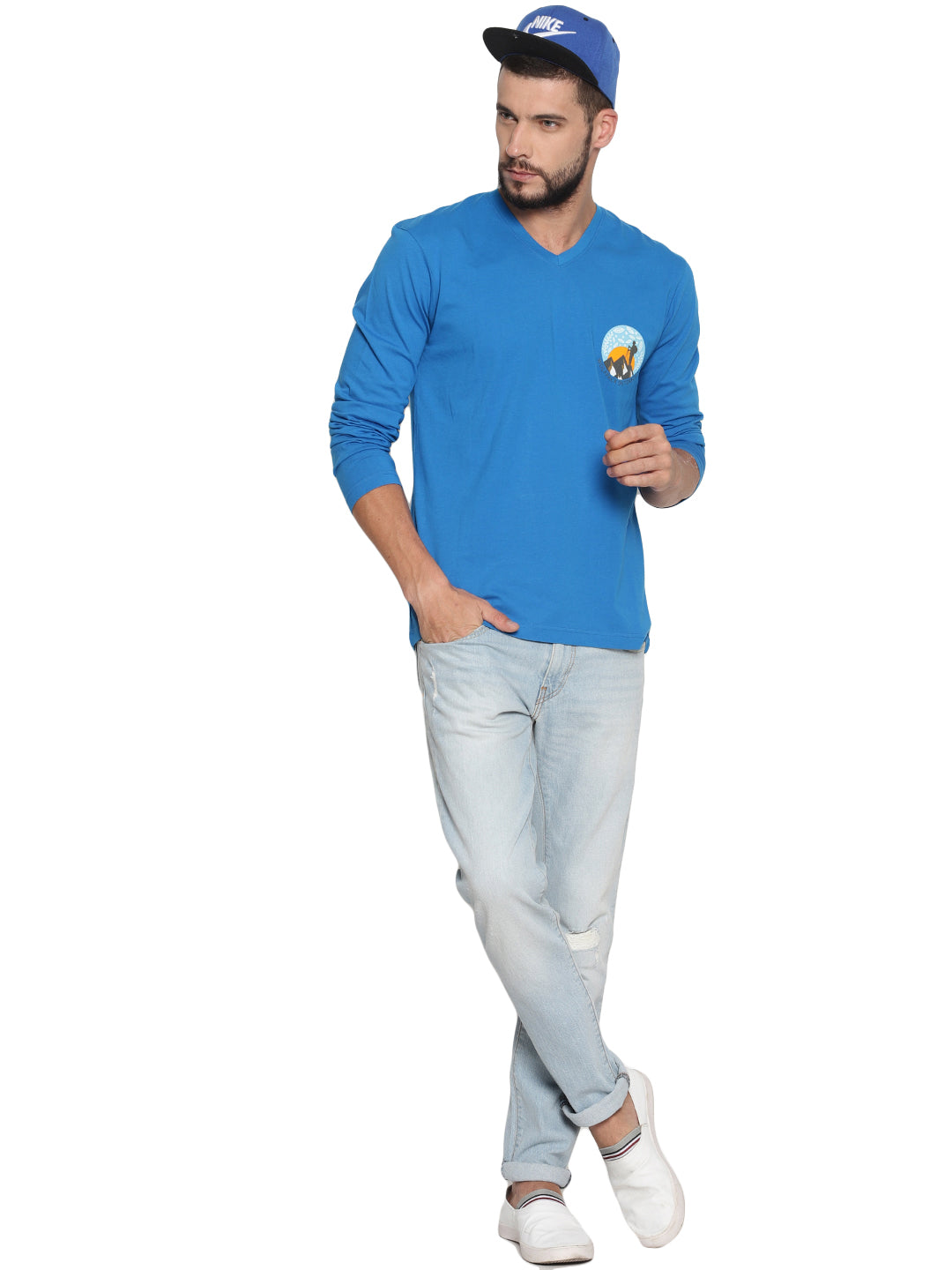 The Perfect Full Sleeve Trekking Tee Royal Blue Wolfpack