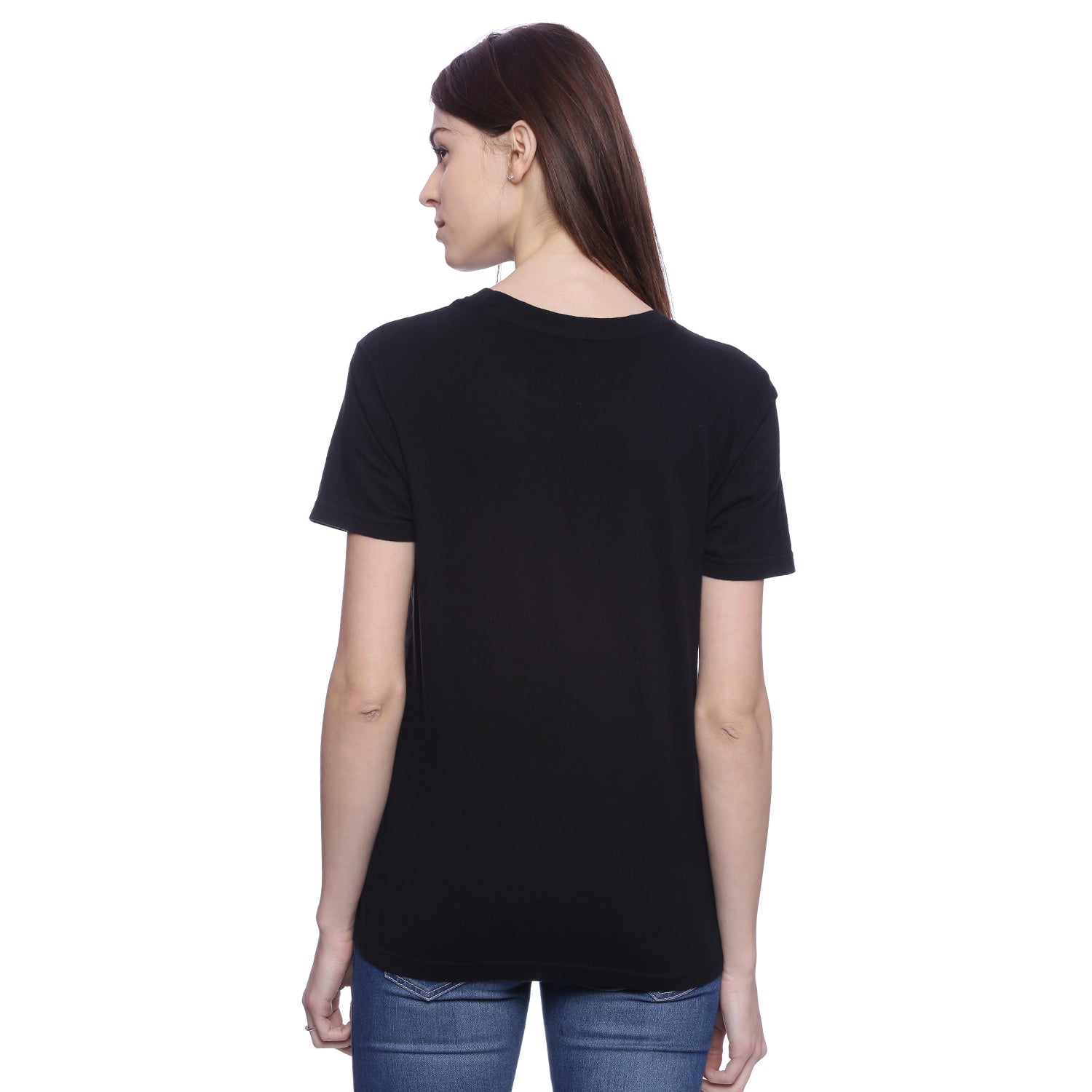 Wolfpack Women Black Printed T-Shirt Wolfpack