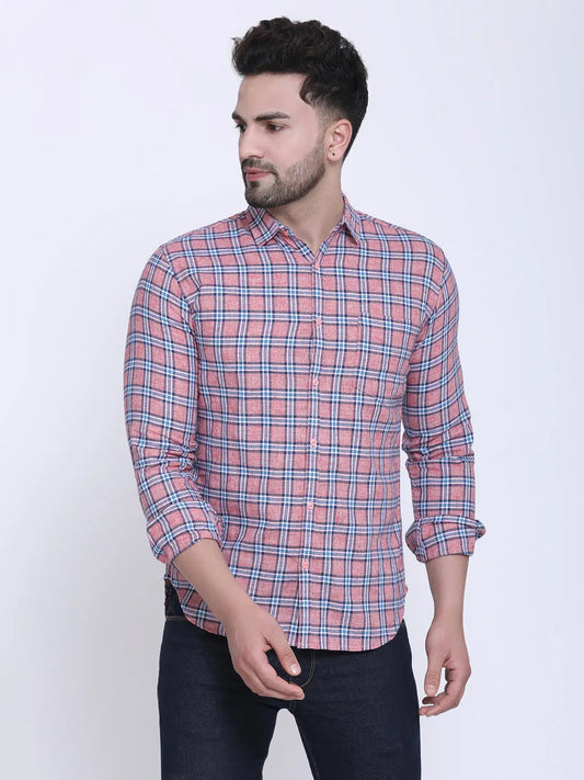 Crosscreek Men Slim Fit Checked Casual Shirt Crosscreek