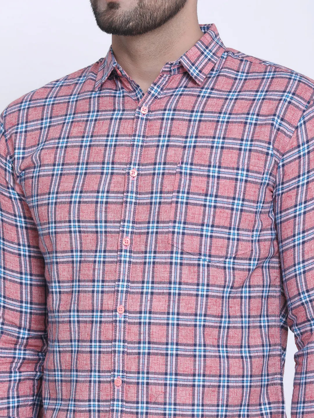 Crosscreek Men Slim Fit Checked Casual Shirt Crosscreek