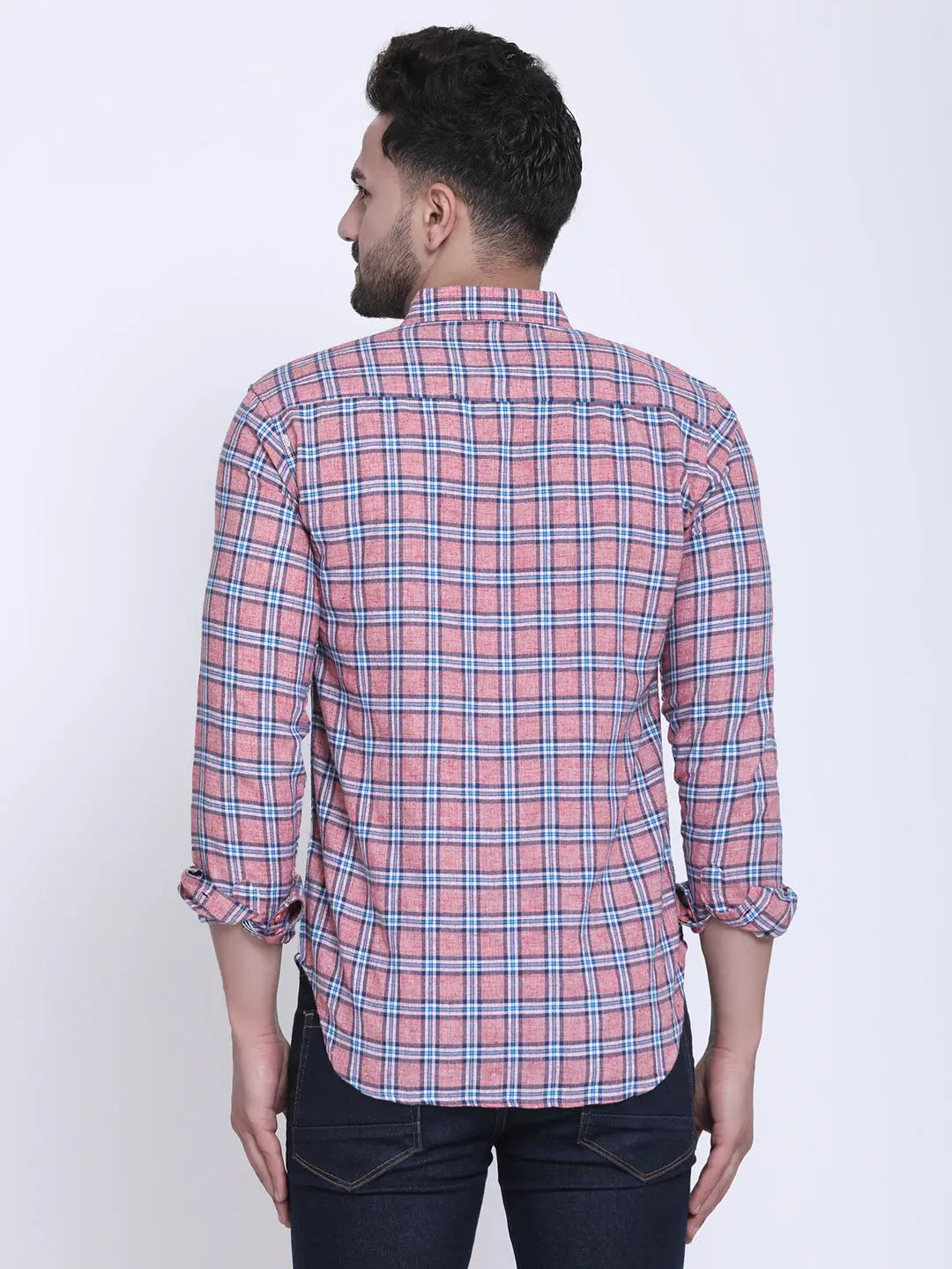 Crosscreek Men Slim Fit Checked Casual Shirt Crosscreek