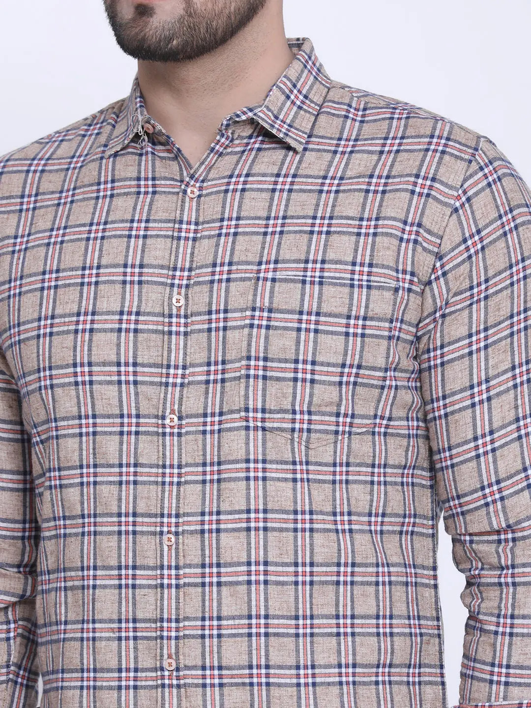 Crosscreek Men Slim Fit Checked Casual Shirt Crosscreek