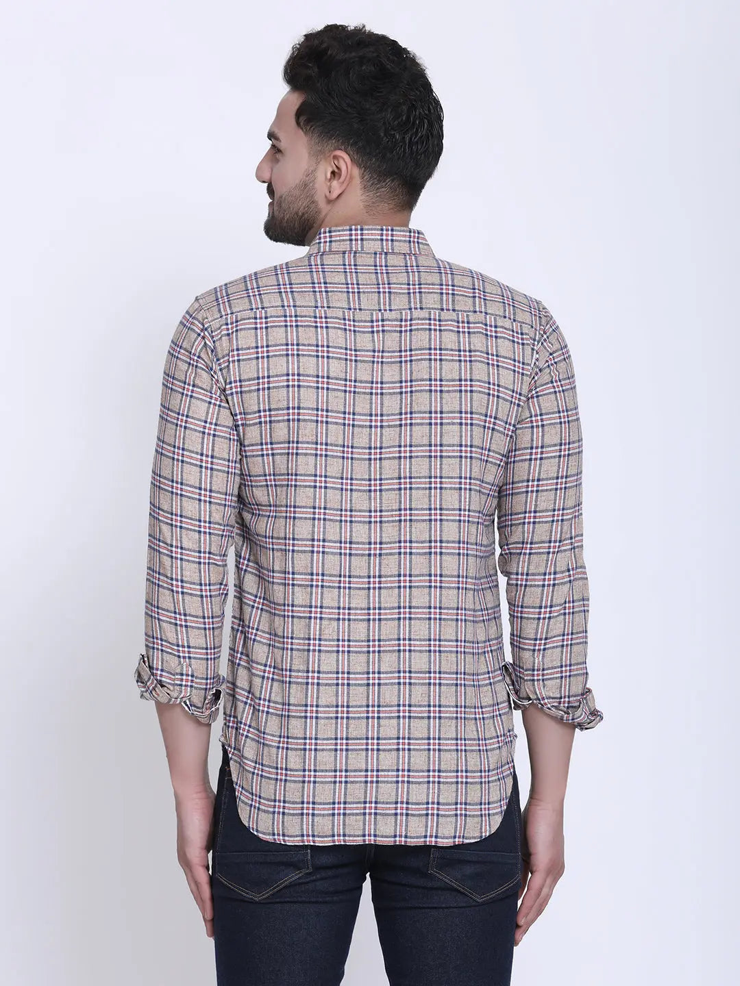 Crosscreek Men Slim Fit Checked Casual Shirt Crosscreek
