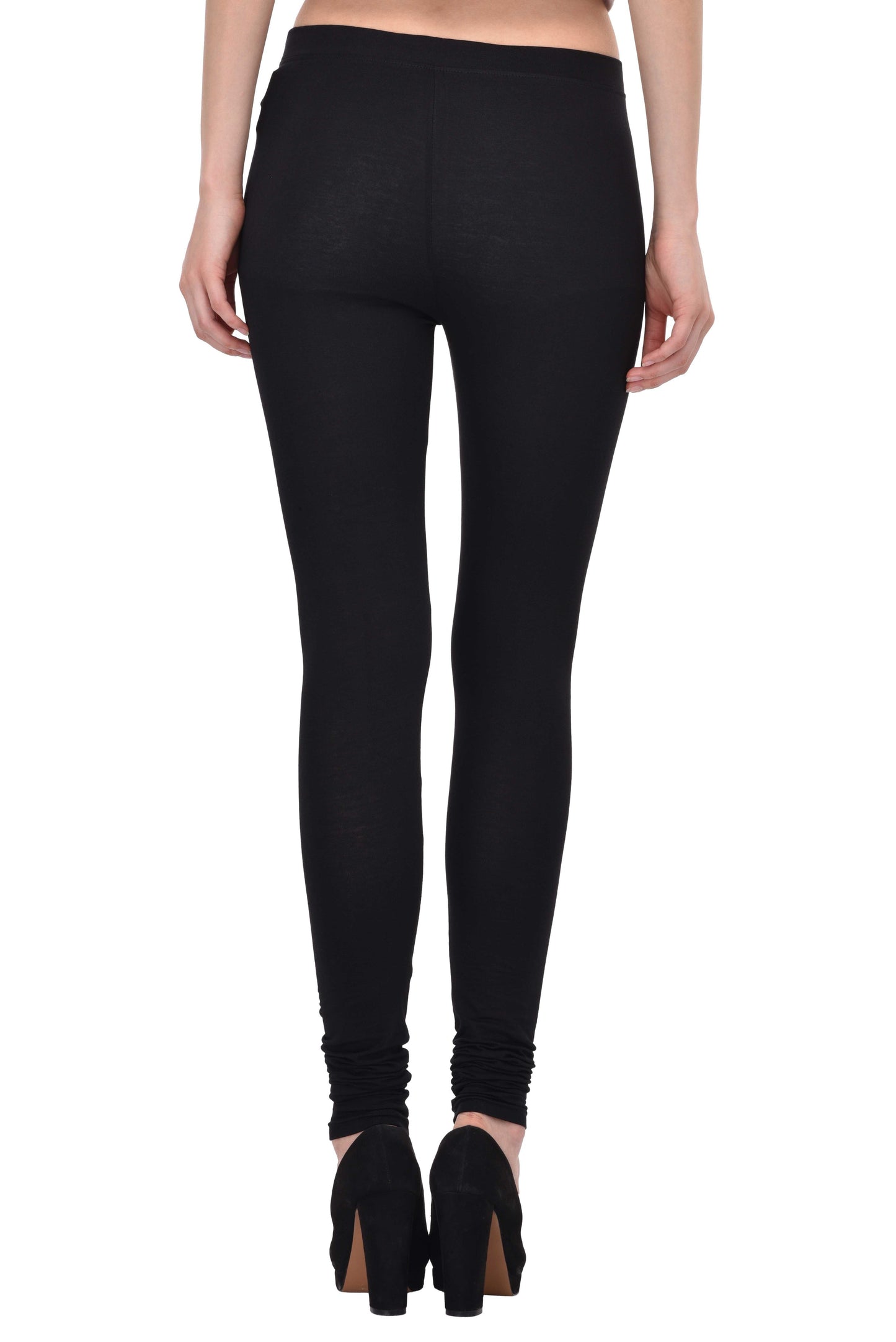 Diti Black Cotton Leggings for Women Diti