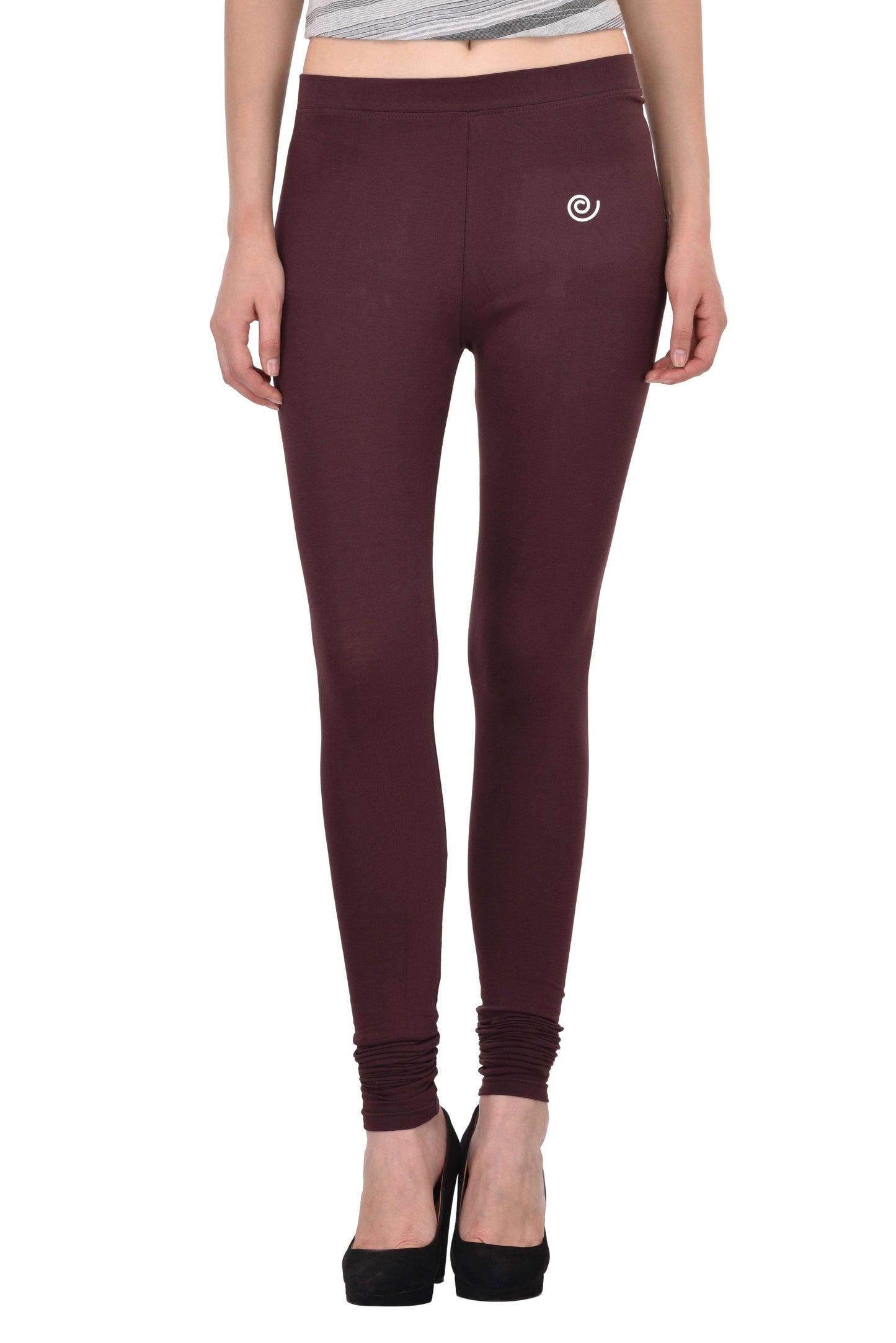 Diti Brown Cotton Leggings for Women Diti