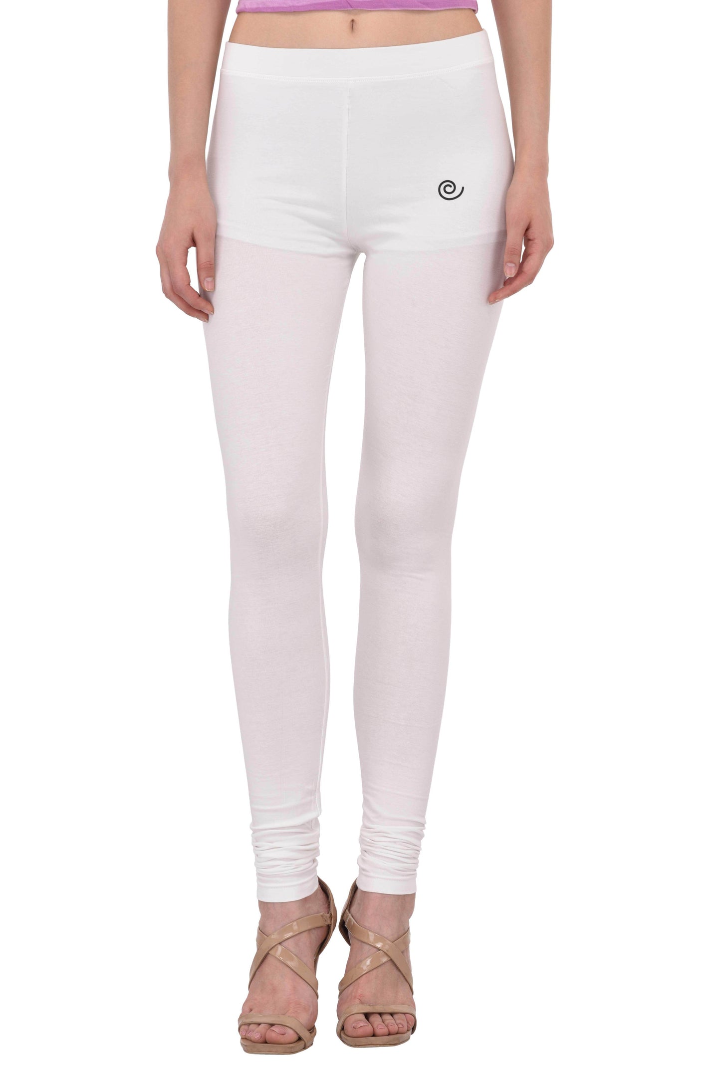 Diti Cream Cotton Leggings for Women Diti