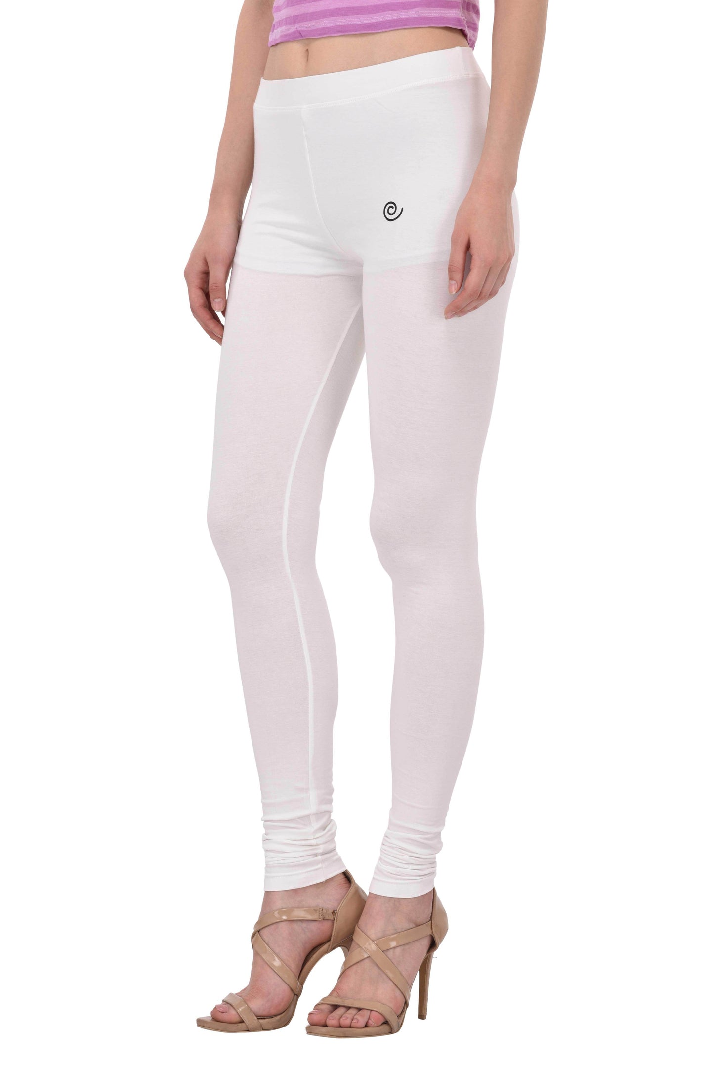 Diti Cream Cotton Leggings for Women Diti